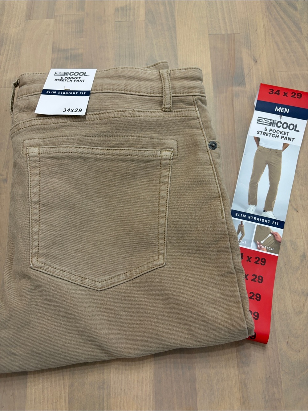 32 Degrees Men Straight Jeans - Tan